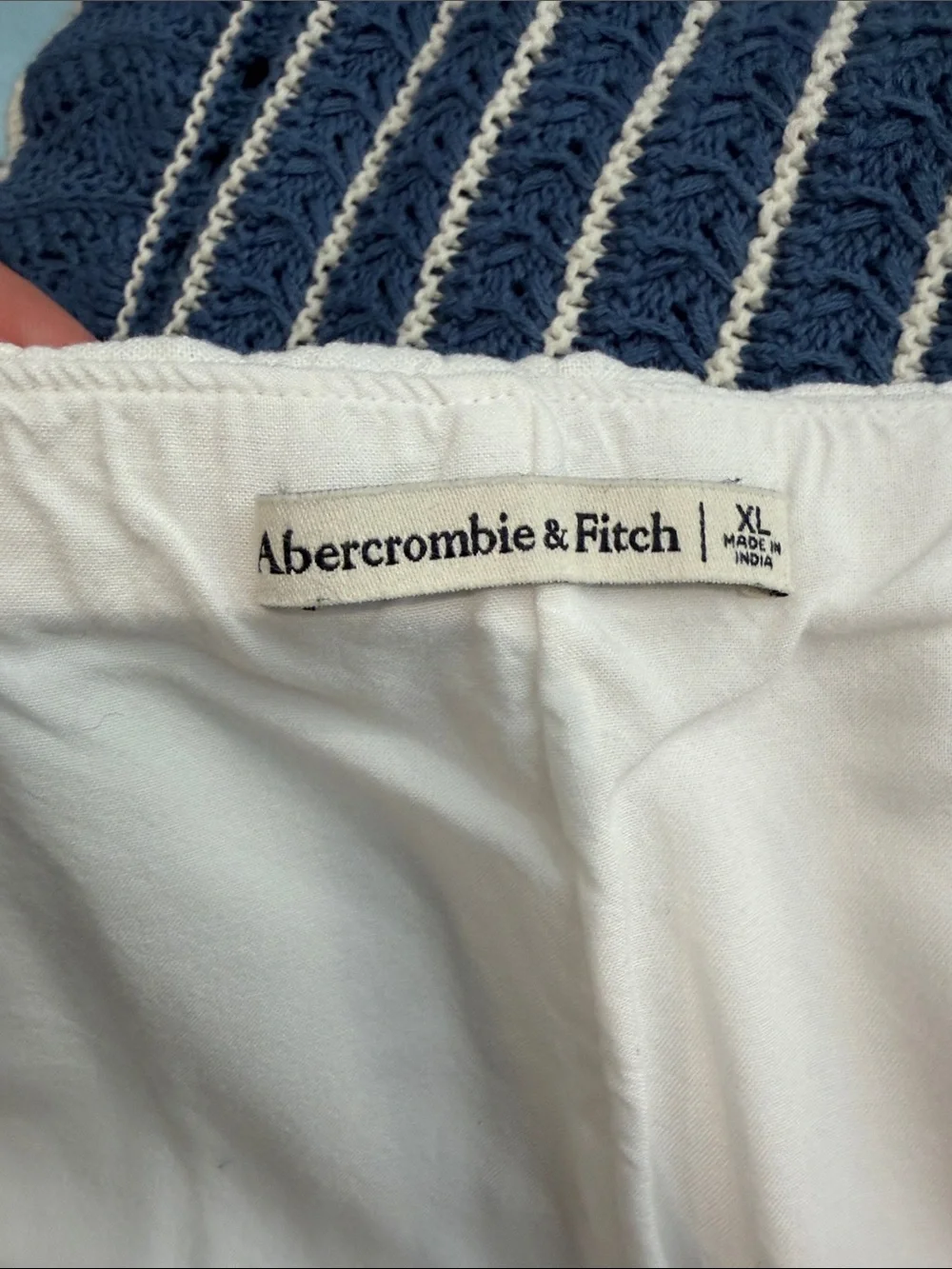 Abercrombie & Fitch White Womens Mini Skort - Clean A-Line